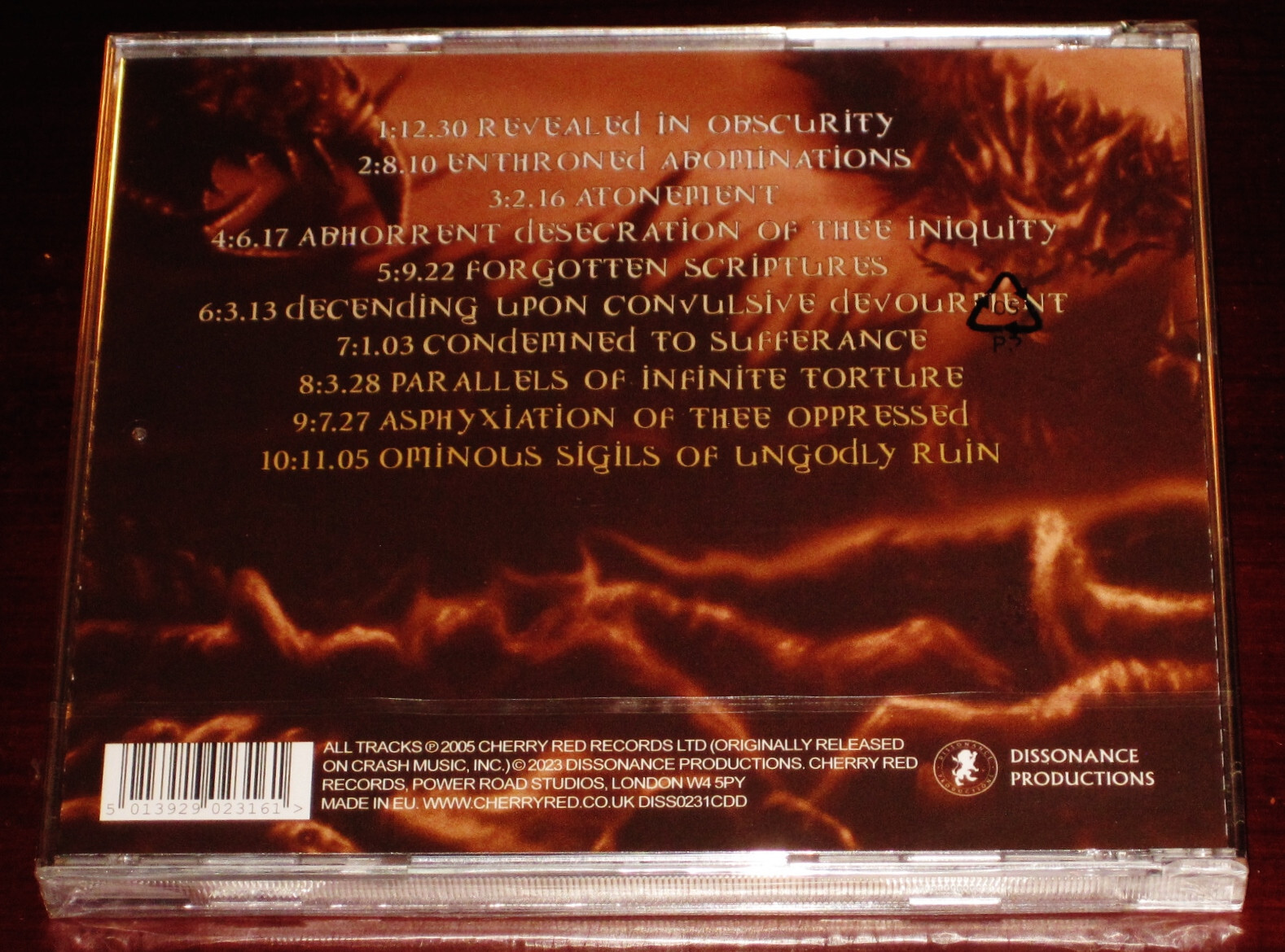 Disgorge: Parallels Of Infinite Torture CD 2023 Dissonance UK DISS0231CDD JC NEW