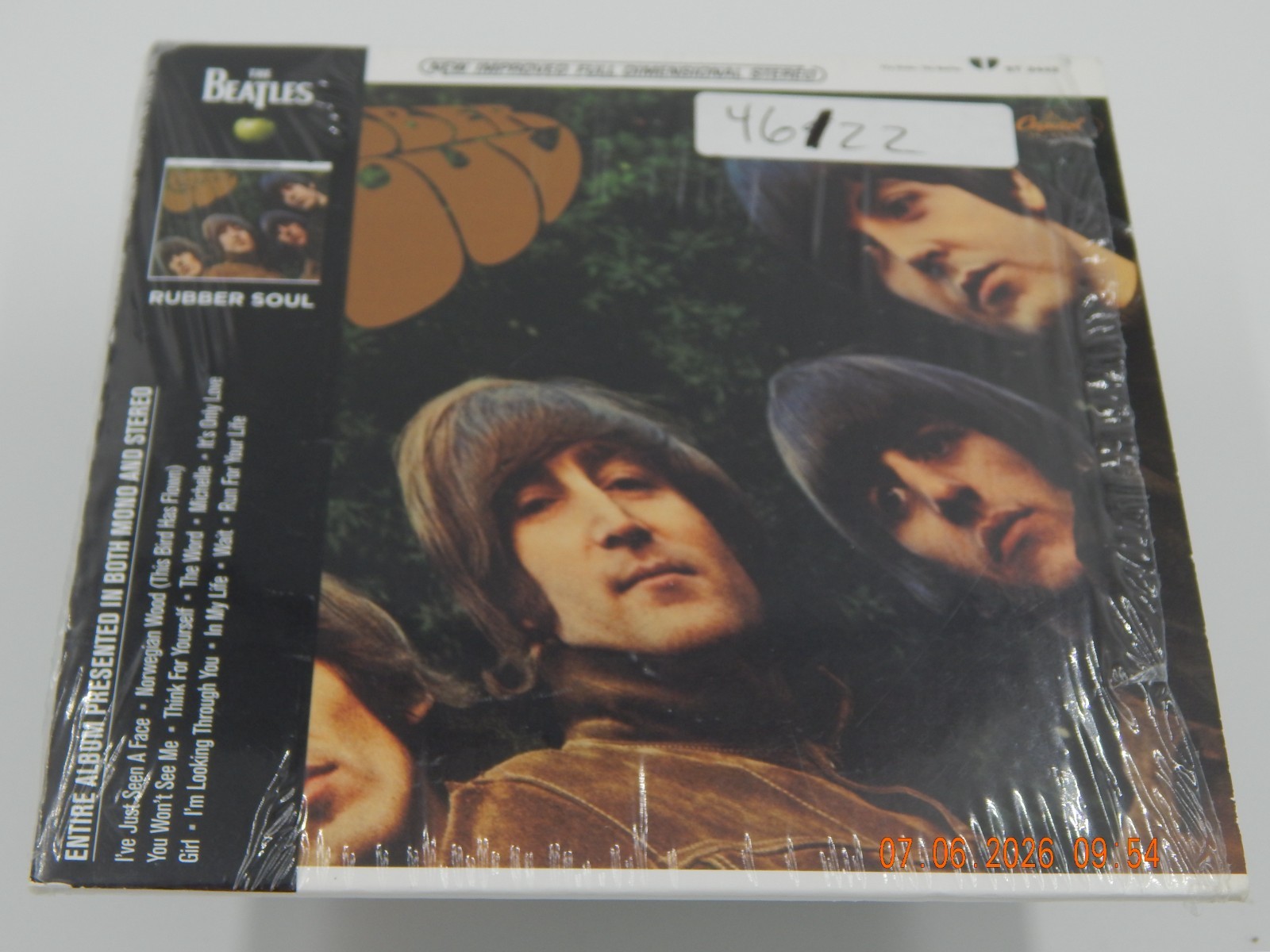 Beatles Rubber Soul CD Stereo Capitol Record ST 2442 BOO19707-02 Shrink Wrap NM