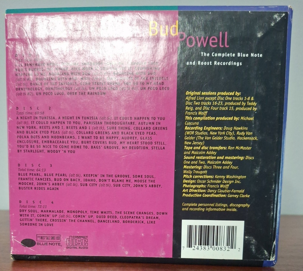 Bud Powell, The Complete Blue Note and Roost Recordings ~ Complete Box Set, 4 CD