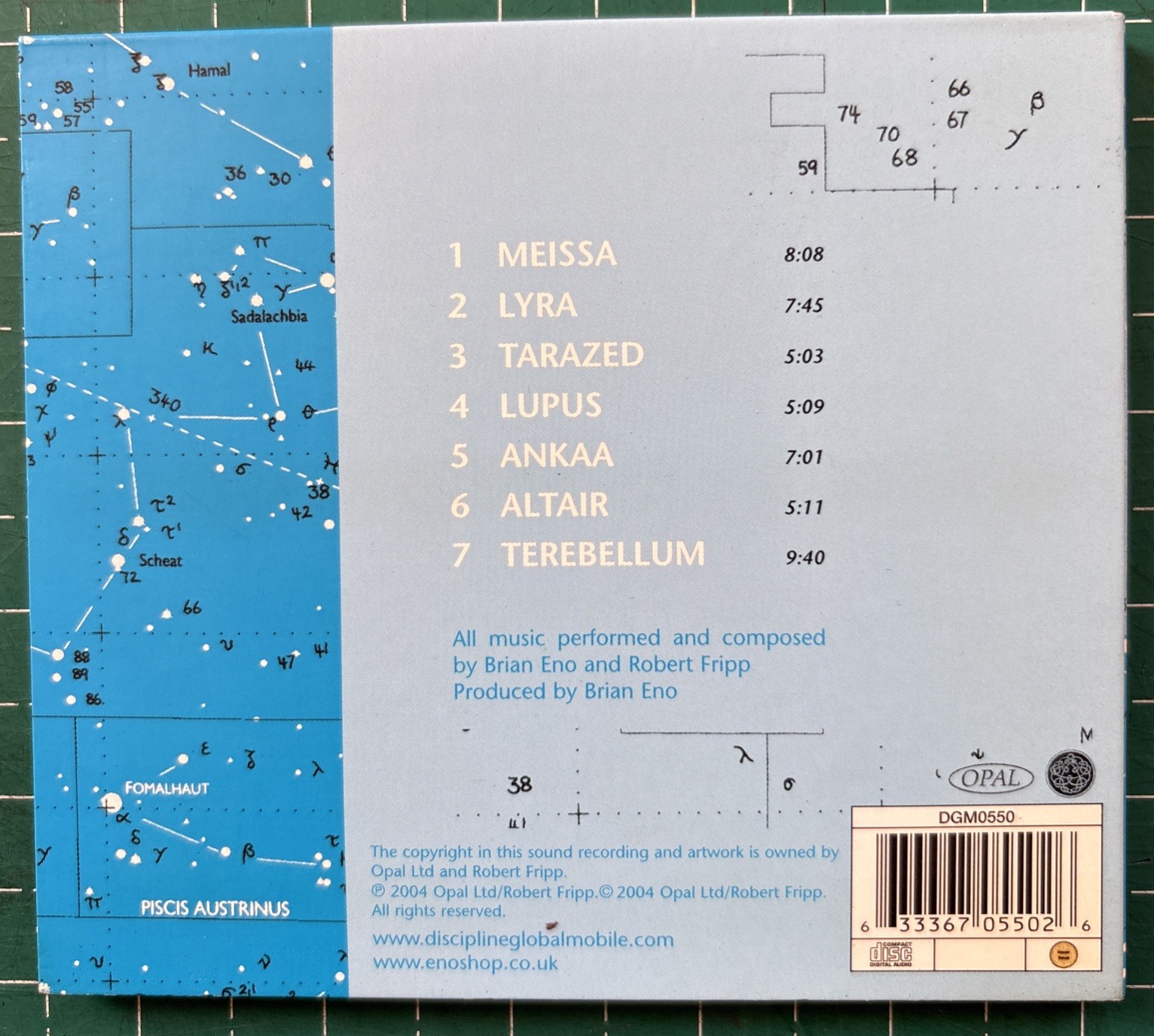 Fripp & Eno The Equatorial Stars CD UK Import Ambient Brian Eno Robert Fripp EX