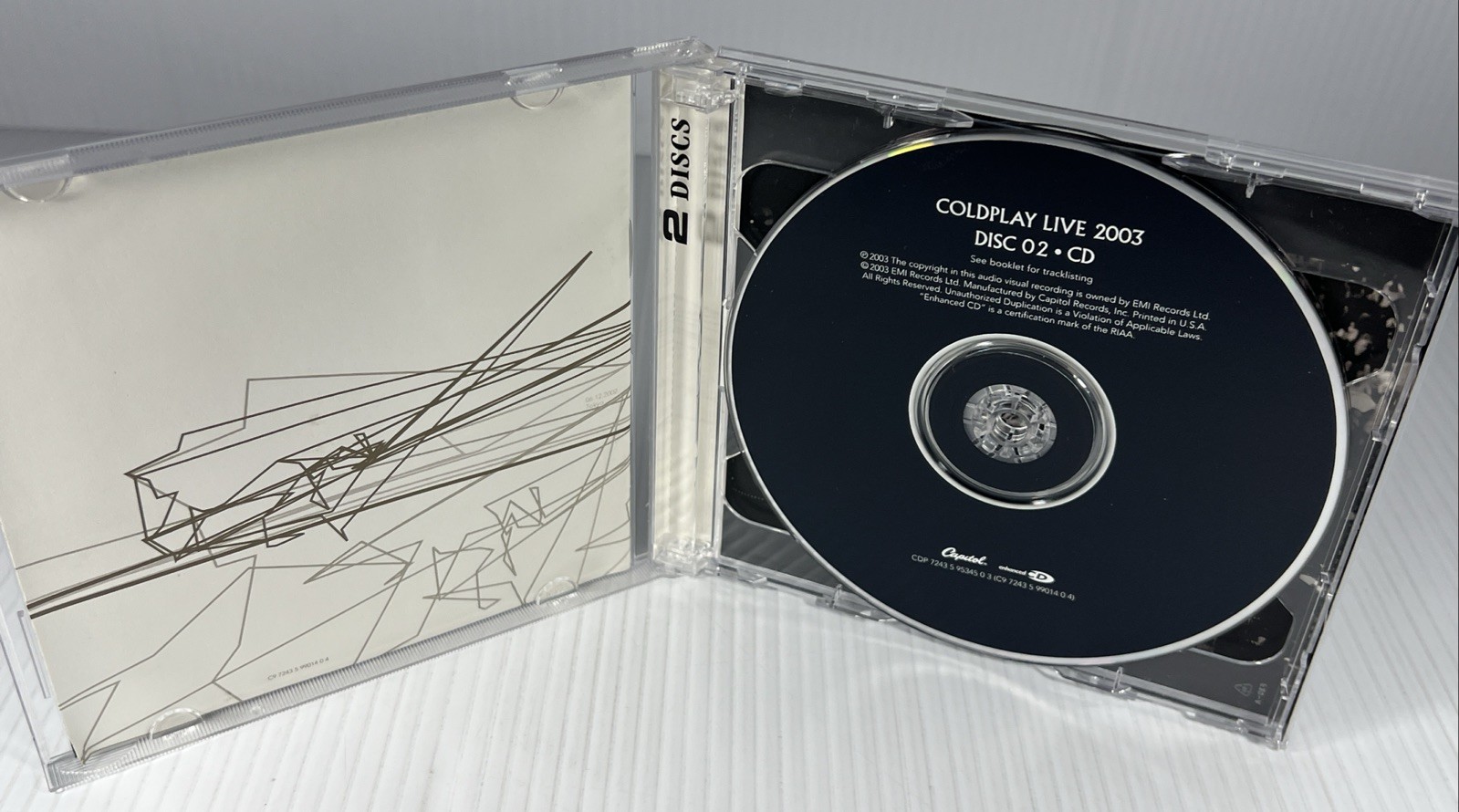 Coldplay Live 2003 CD DVD Set Capitol Clocks Yellow Digipak Like New