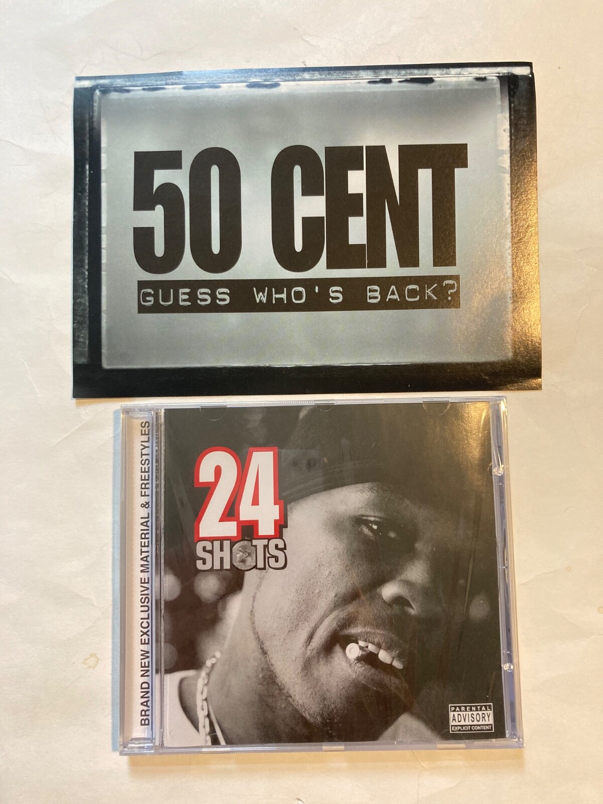 50 Cent 24 Shots SEALED CD PLUS GUESS WHO'S BACK STICKER FREE SHIPPING 2003