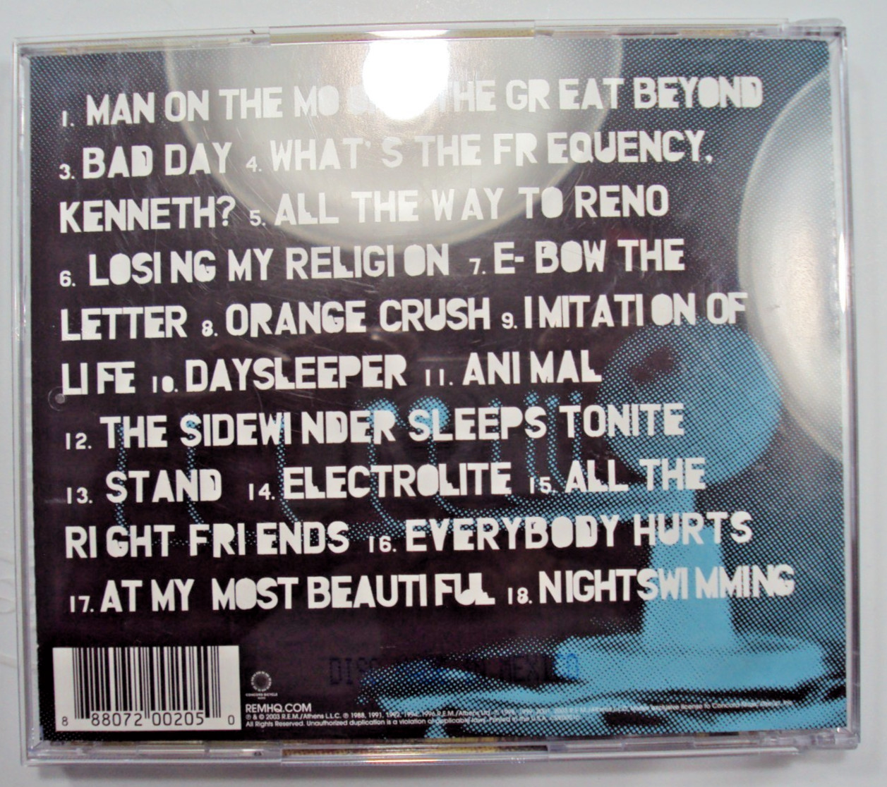 R.E.M - The Best of REM In Time 1988-2003 (1xCD) Used, Tested, Free S/H