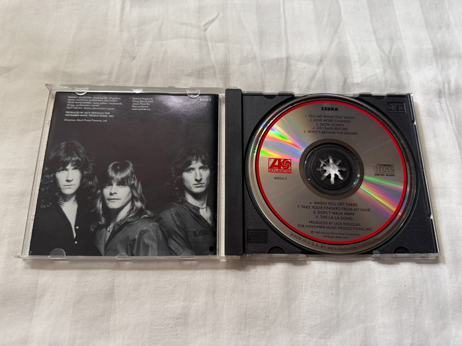 Zebra -Self-Titled CD 1988 Atlantic S/T 80s Hard Rock Original Press OOP RARE