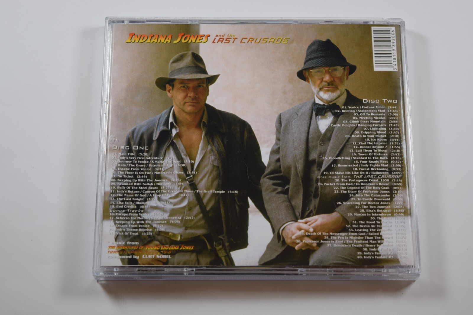 Indiana Jones and the Last Crusade Soundtrack 3-CD Set PROMO 1989 61 tracks