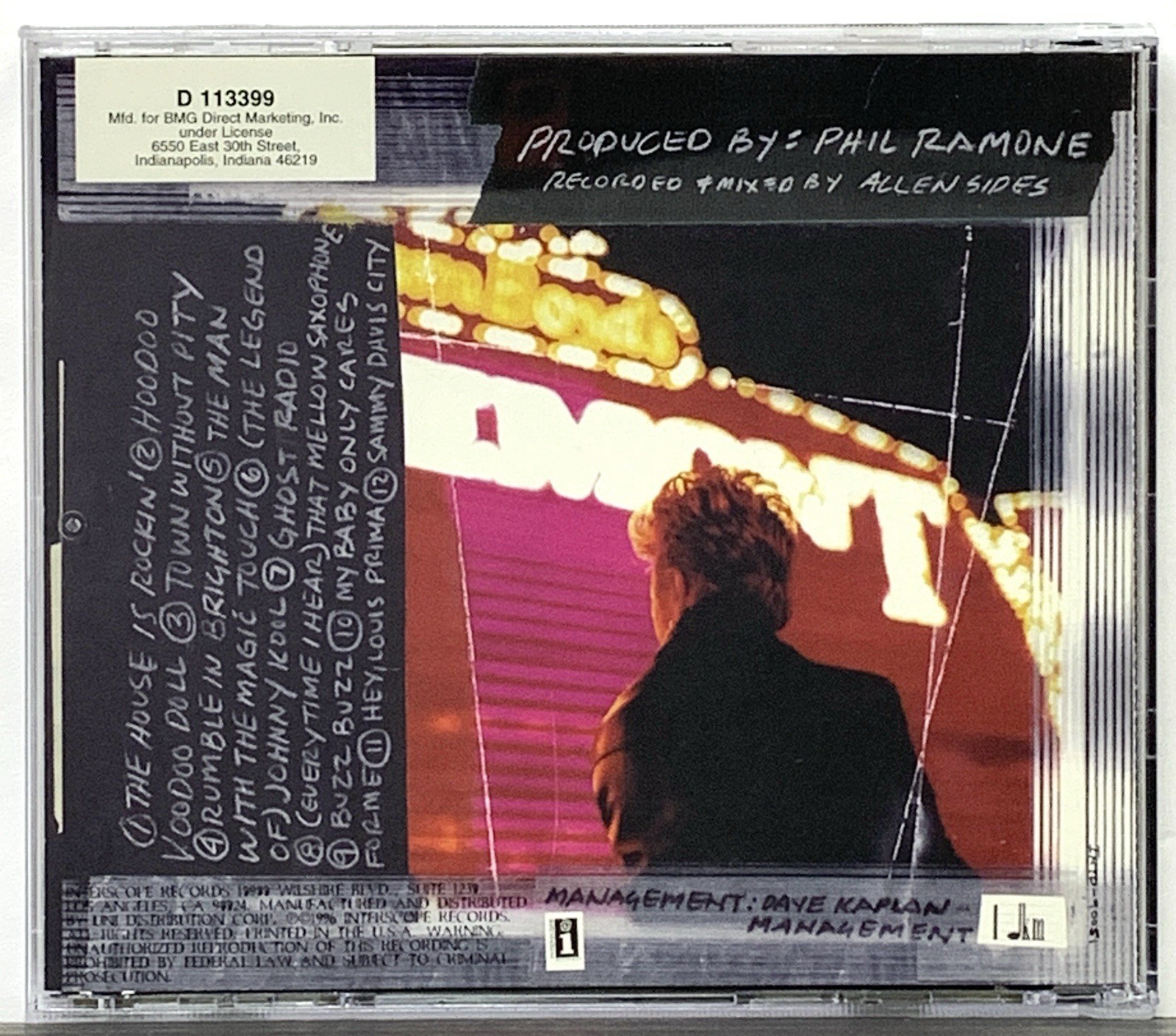 Brian Setzer Orchestra Guitar Slinger CD 1996 Interscope 12 Tracks Mint Conditio