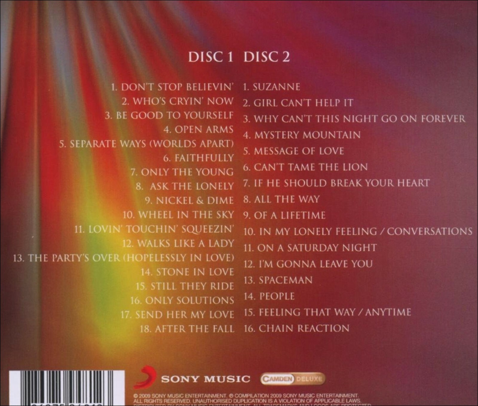 JOURNEY * 34 Greatest Hits * NEW 2-CD Boxset * All Original Versions