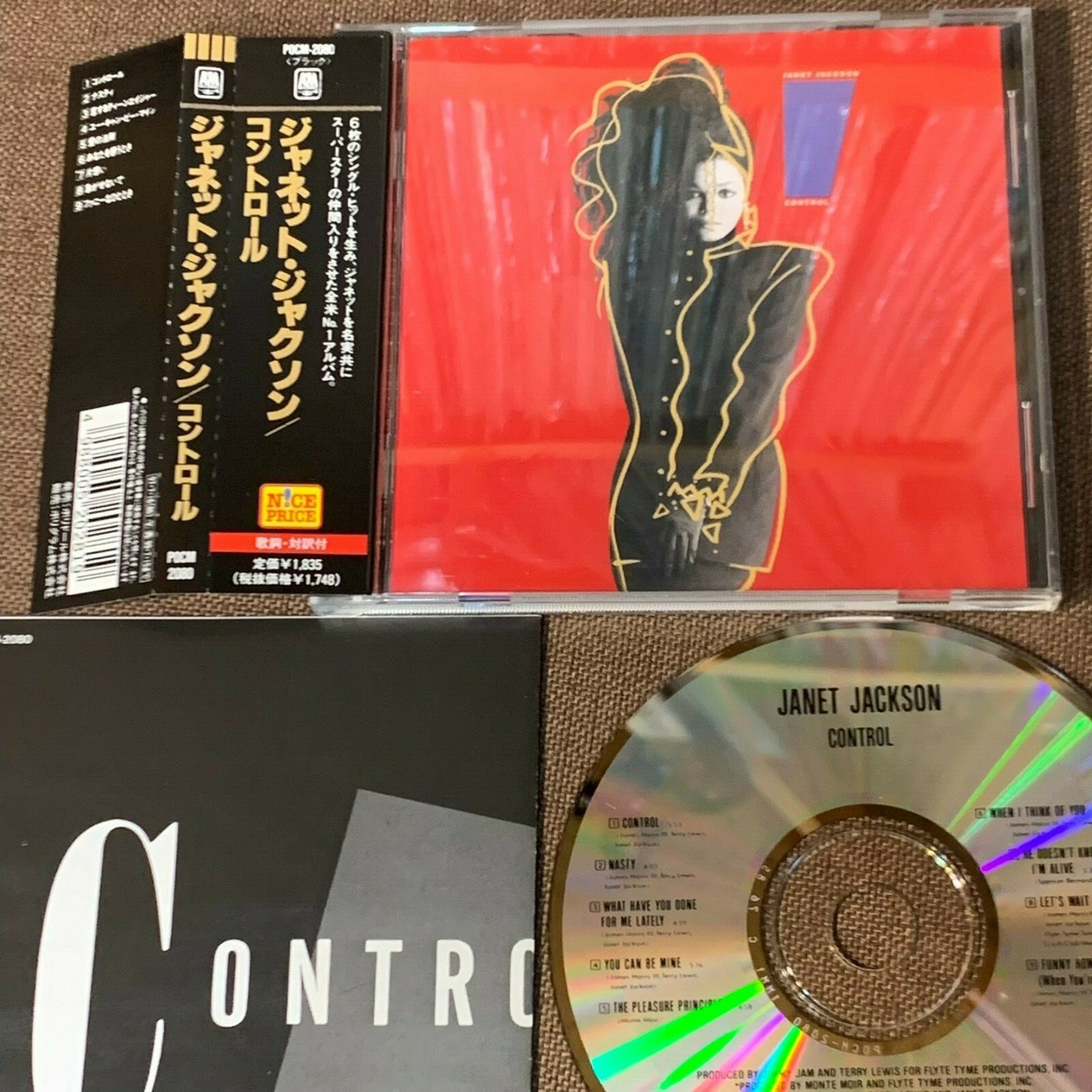 JANET JACKSON Control JAPAN CD POCM-2080 w/ OBI + INSERT 1999 reissue Free S&H