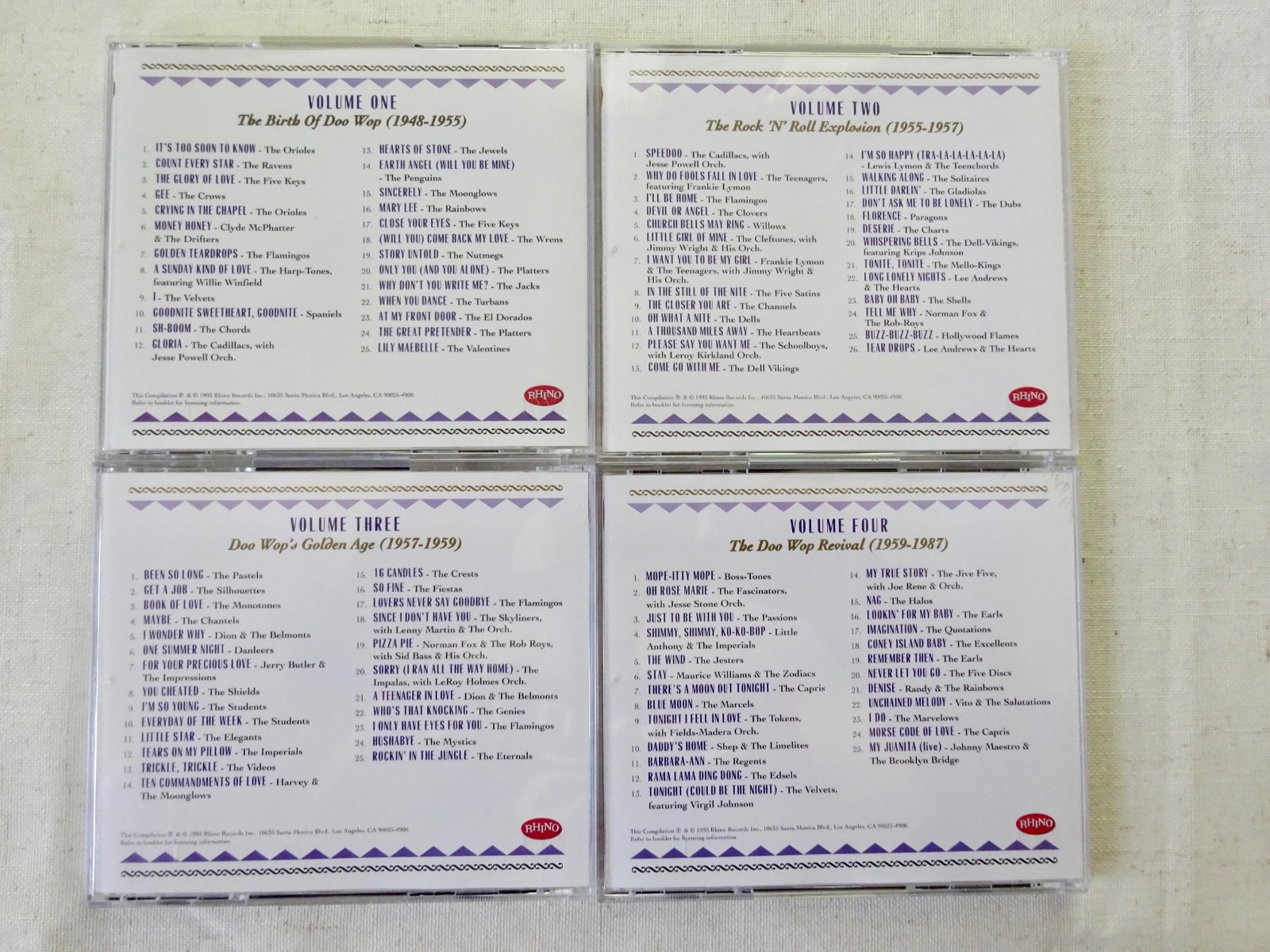 "The Doo Wop Box" 4-CD RHINO Box ~ 1948-1987 R&B Groups ~ 101 Tracks With Book