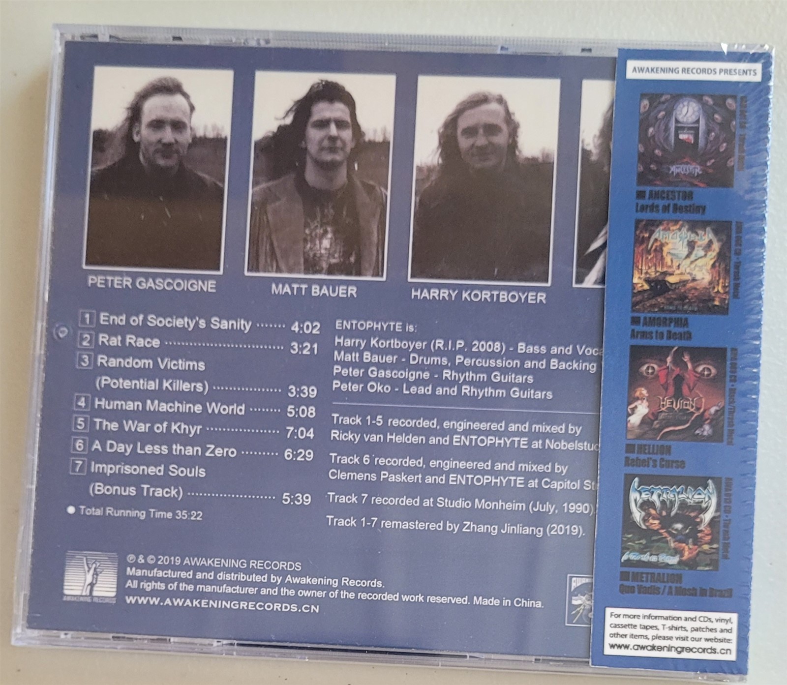 Entophyte End Of Society's Sanity New CD China OBI Thrash Metal Speed Metal