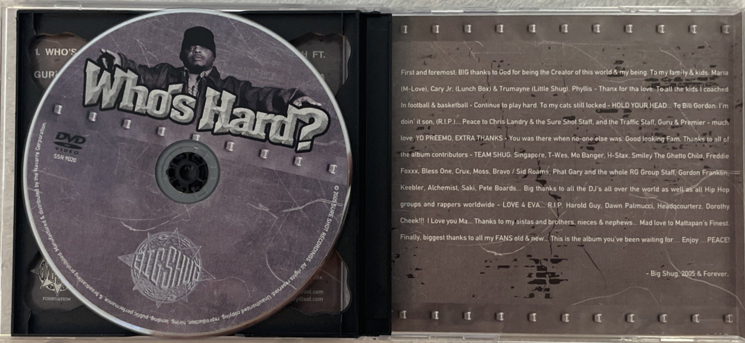 Big Shug - Who's Hard (Audio CD - 2005) Bonus DVD [Explicit Lyrics] Jewel case