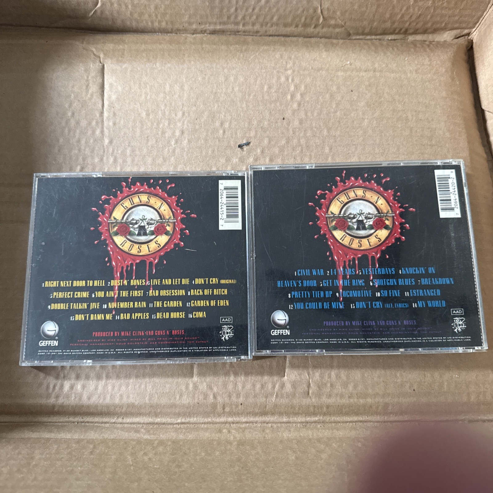 Guns N Roses ~ Use Your Illusion 1 & 2 On CD (1991 Geffen)