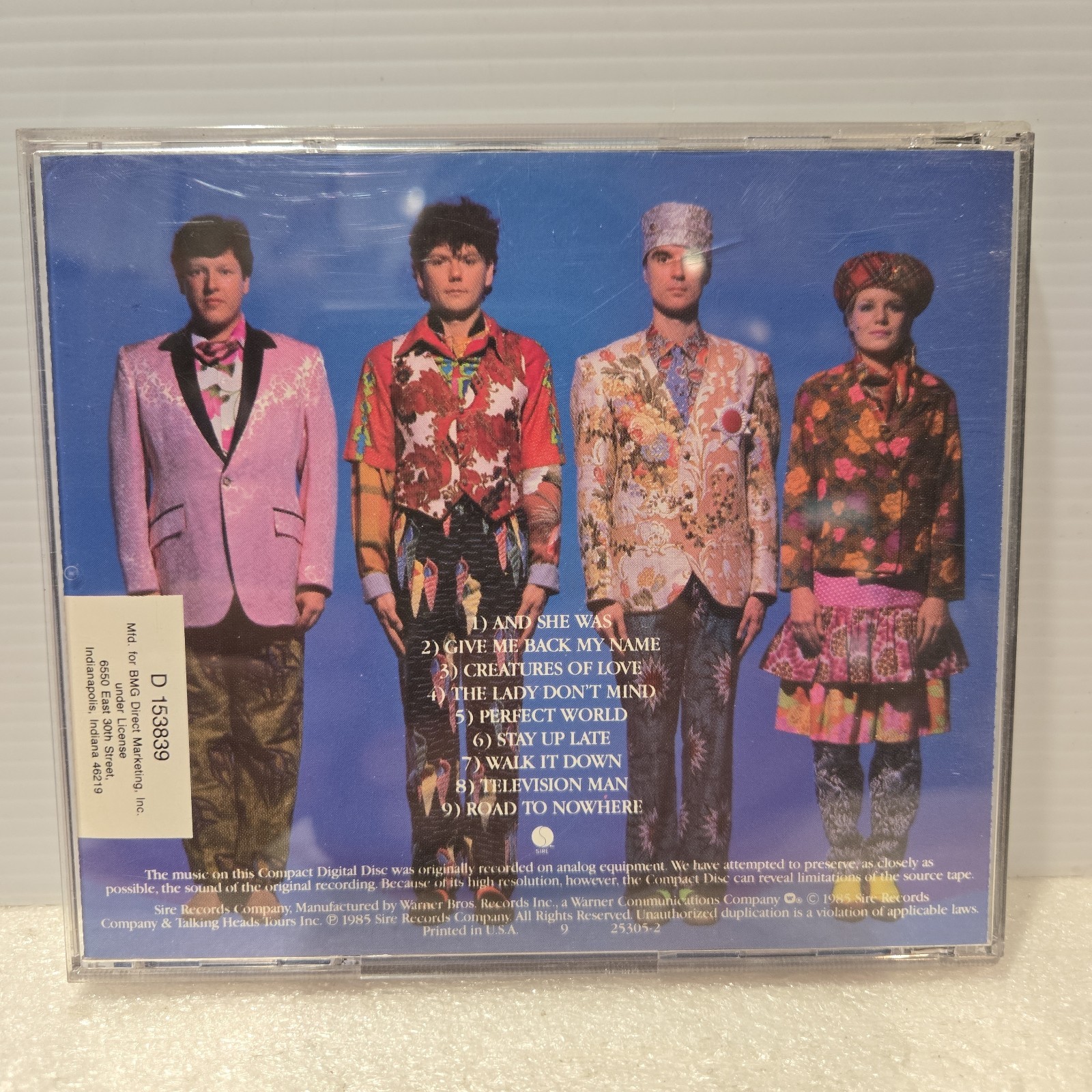 Talking Heads Little Creatures CD 1985 Sire Records Company 25305-2 Excellent