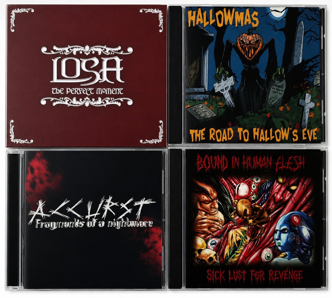 Metal CD Lot - Losa Hallowmas Accurst Bound In Human Flesh SEALED MINT CONDITION