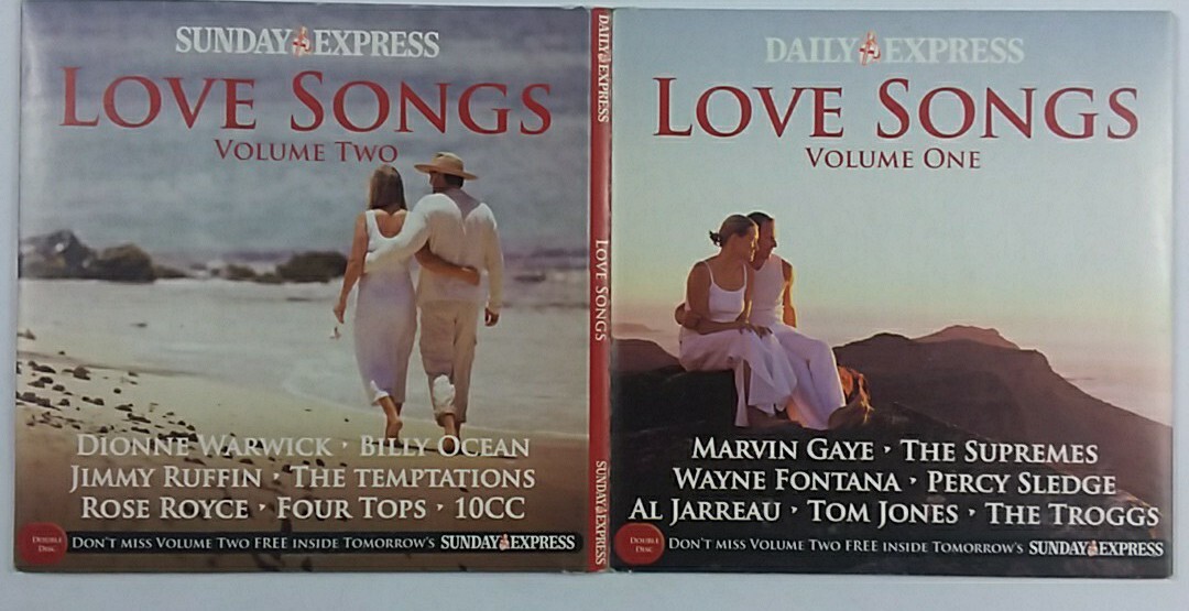 Daily Express Love Songs Volume One Music CD Featuring Marvin Gaye-The Supremes-