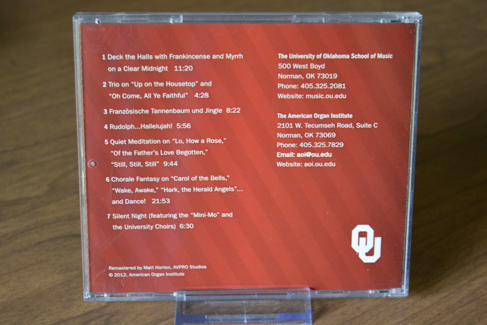 John Schwandt - Holiday Pipes CD 2012 CLASSICAL ORGAN CHRISTMAS OKLAHOMA OU RARE