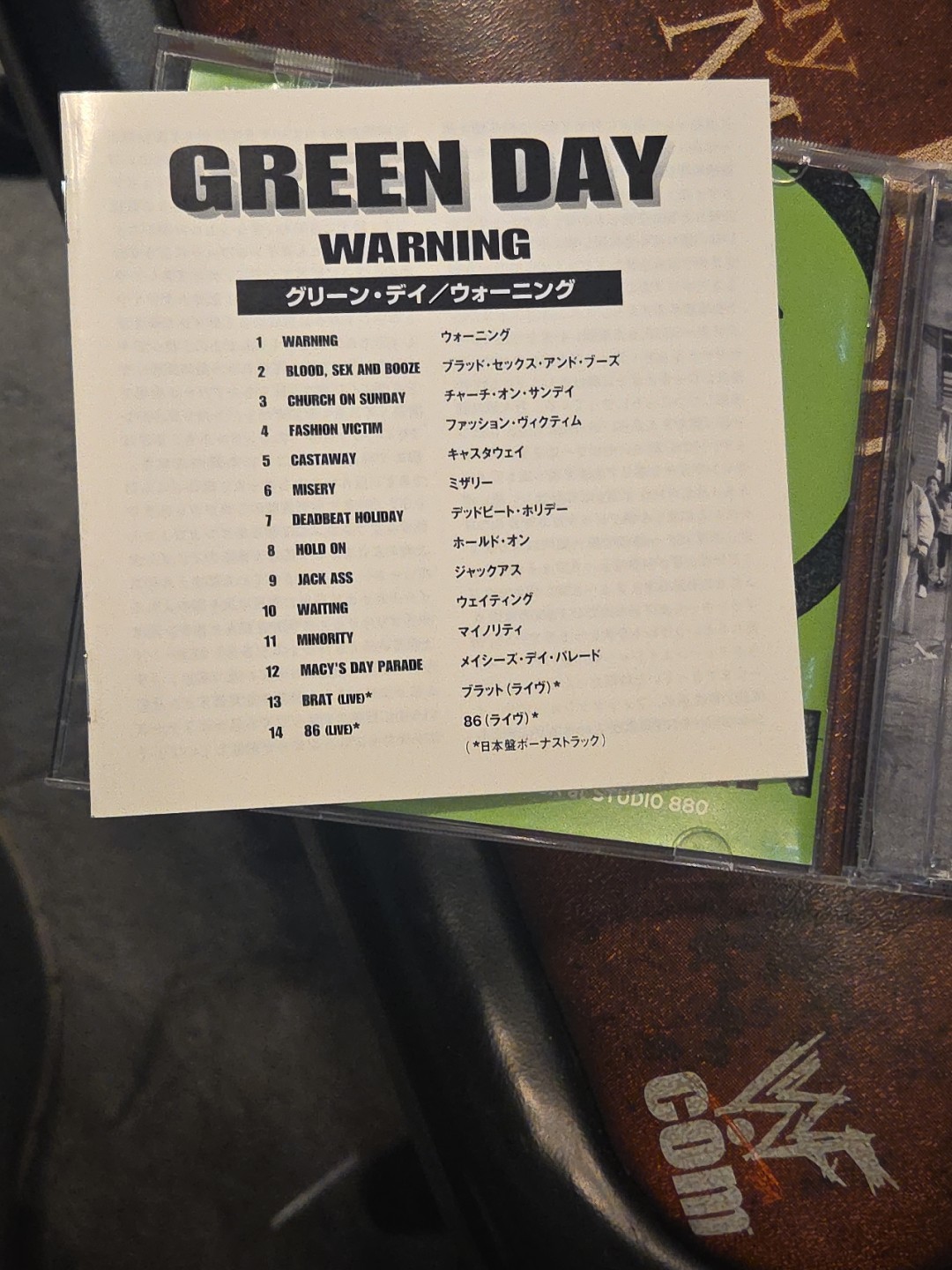 Green Day Warning Japan CD OBI WPCR-10850 Bonus Tracks 2000 1st Press