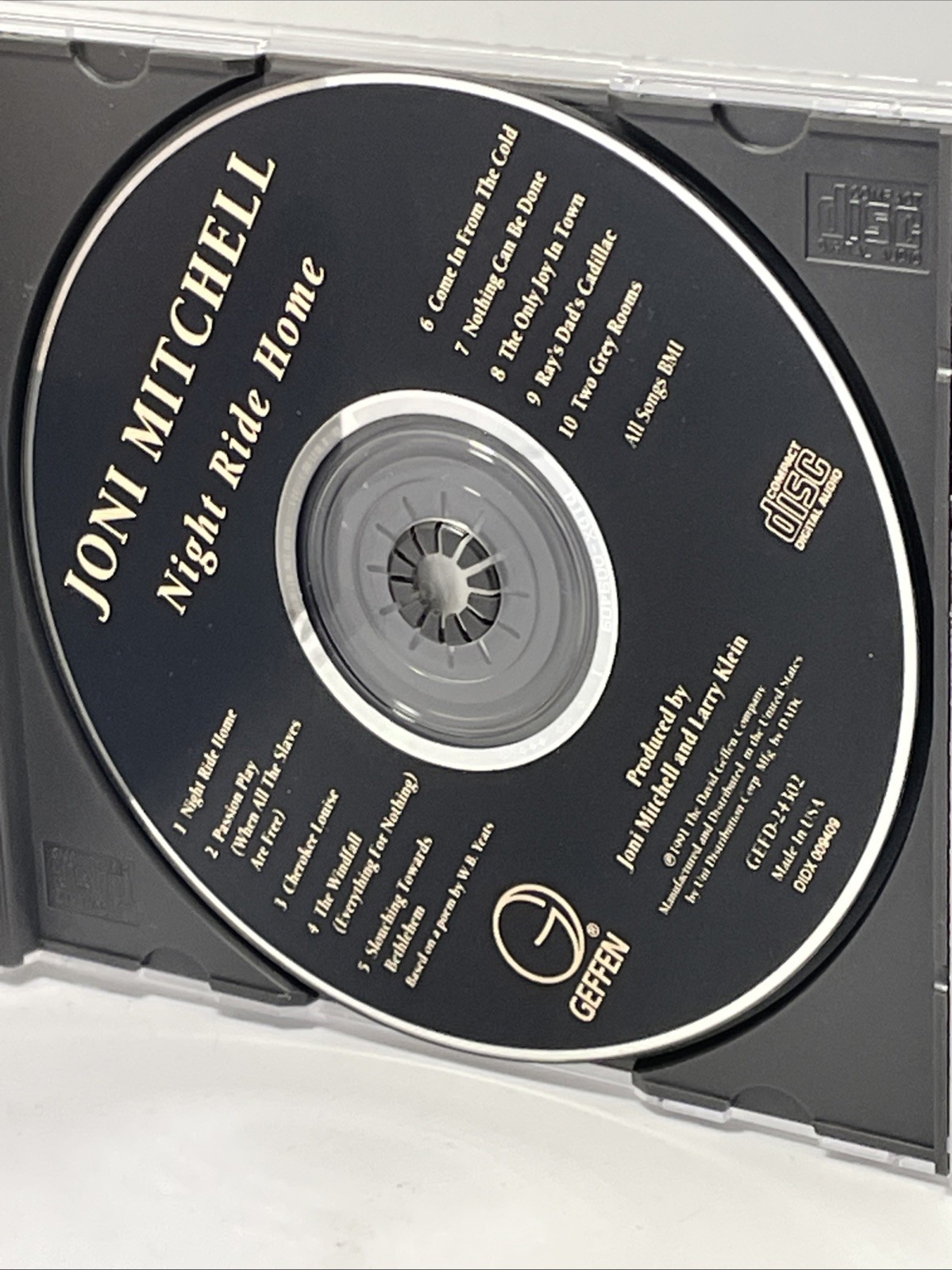 Joni Mitchell Night Ride Home US CD 1991 Geffen Records VG