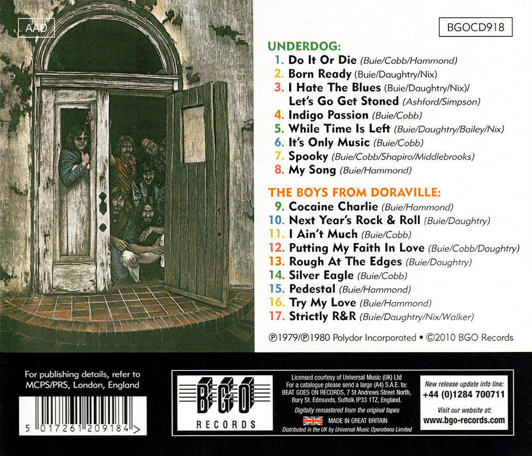 Atlanta Rhythm Section ~ Underdog / The Boys From Doraville CD 2010 BGO ••NEW••