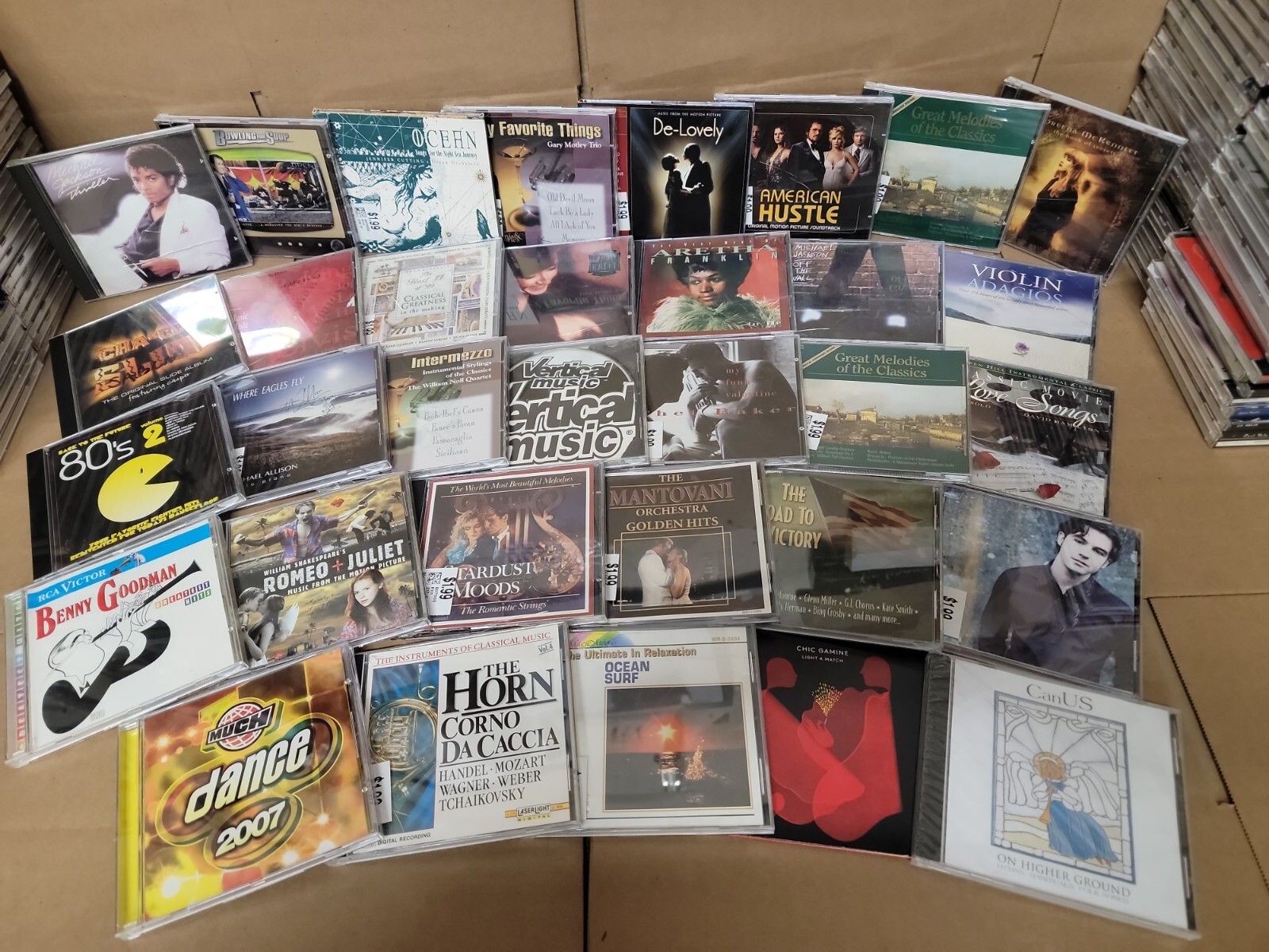 Lot of 50 Assorted CDs MIX ALL Genres Artwork+Case RANDOM BUNDLE Wholesale Bulk