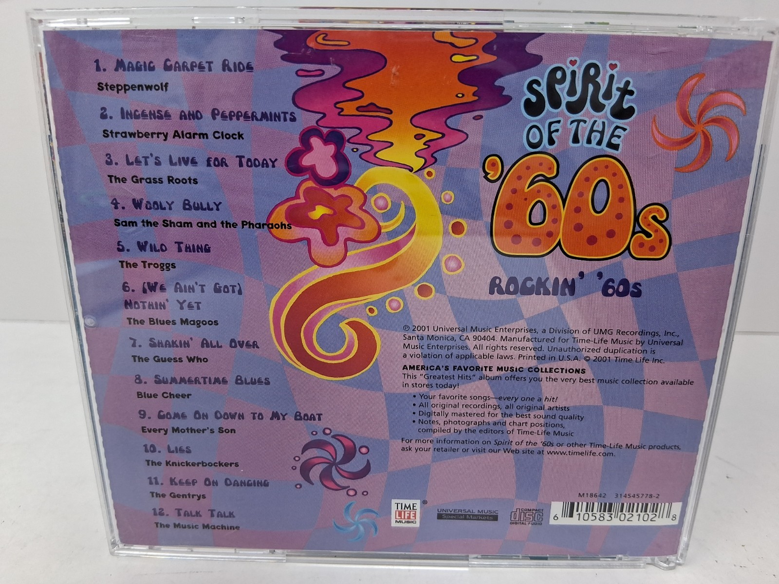 Spirit Of The 60s Rockin' 60s CD 2001 [Seppenwolf The Grass Roots The Troggs