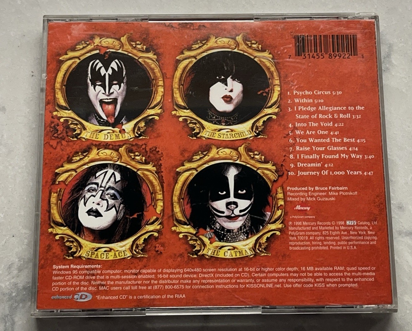 KISS CD Lot of 6: Destroyer, Rock and Roll Over, Hot in the Shade, Psycho Circus