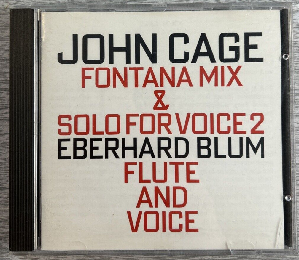 JOHN CAGE, EBERHARD BLUM "Fontana Mix & Solo For Voice 2" CD, 1993 hat ART 6125
