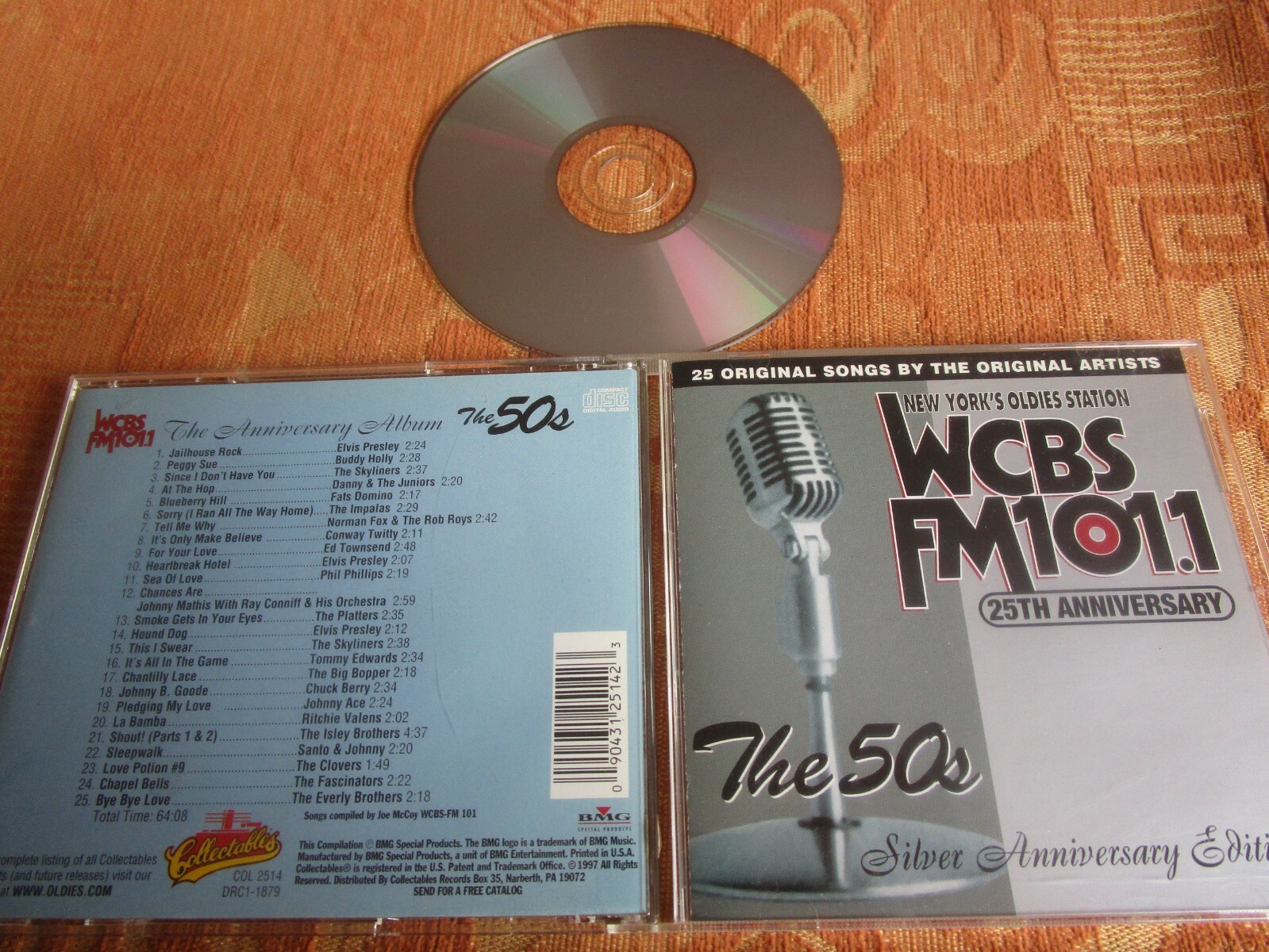 WCBS FM 101.1 25th Anniversary The 50s (Silver Anniversary Edition) CD Album