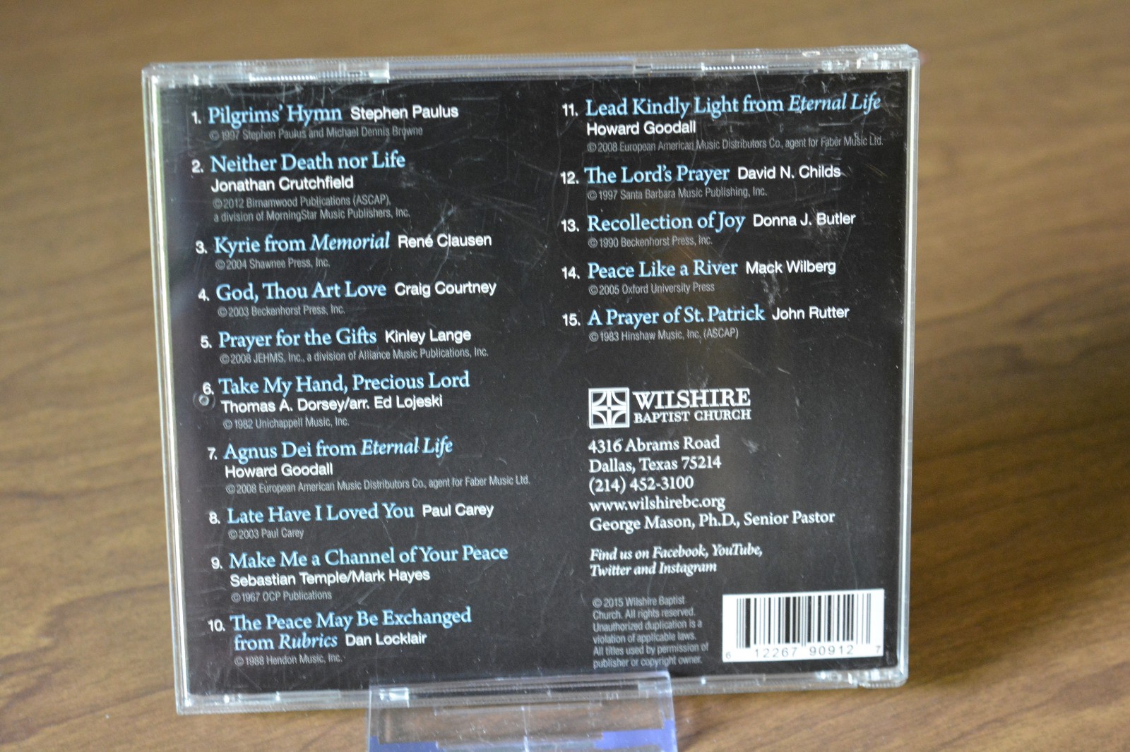 Wilshire Baptist Church Sanctuary Choir - Prayers We Love CD 2015 GOSPEL CHORAL