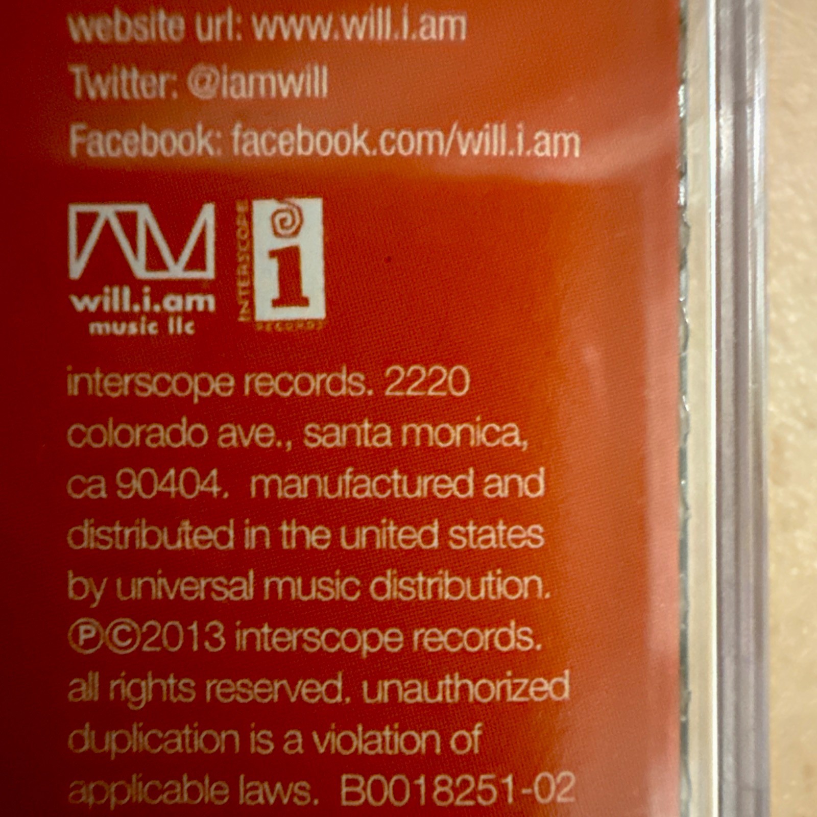 #willpower [Clean] by will.i.am (CD, 2013, Interscope (USA)) Like New