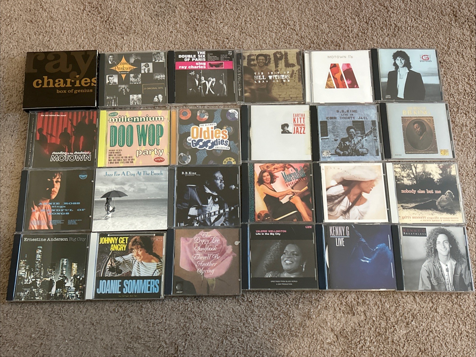 Jazz/Blues/R&B/soul/doowop Cd Lot 24. Ray Charles, BB King, Bill Withers Etc