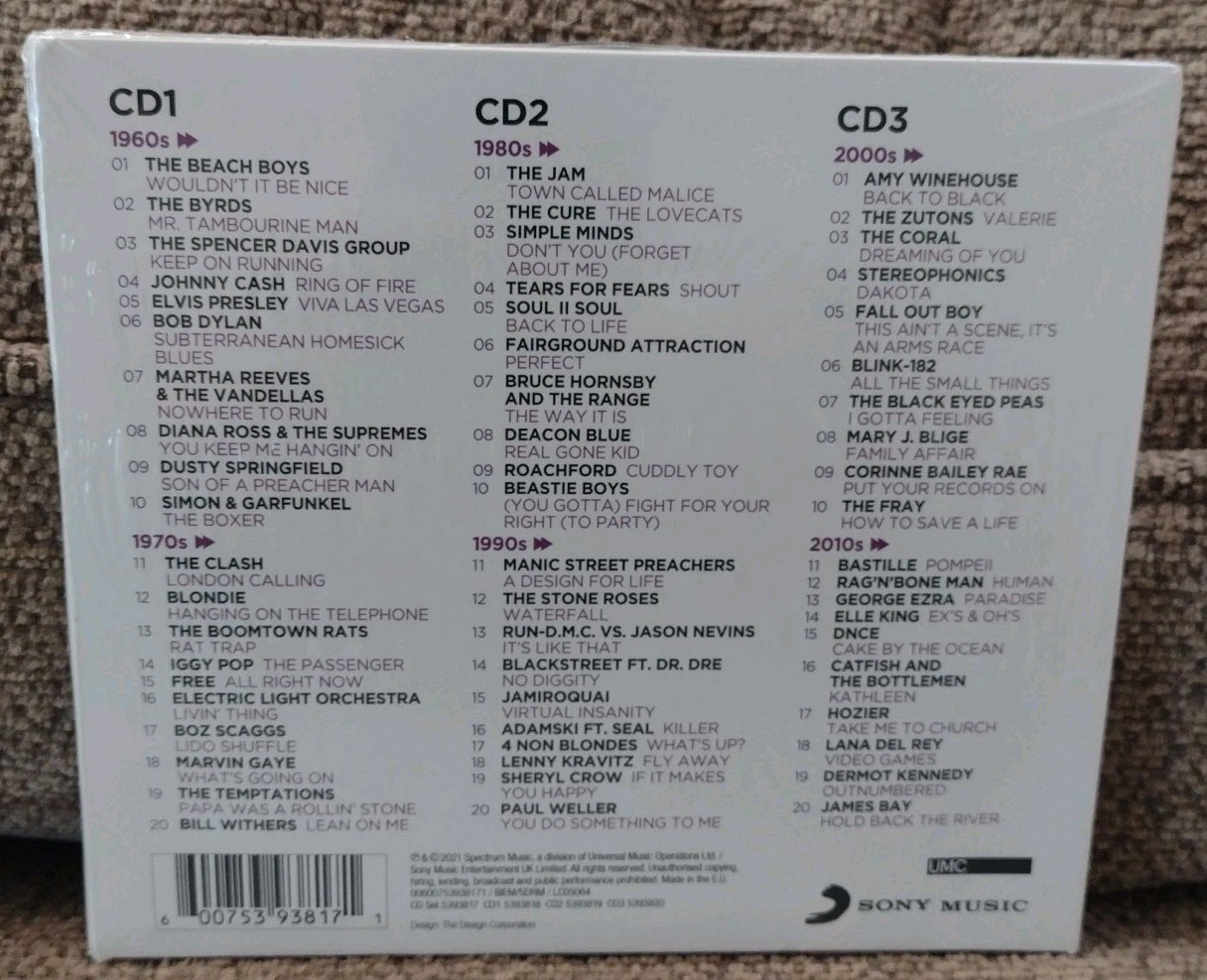 Various Artists - Absolute Radio Presents Through The Decades (CD X3, 2021) *New
