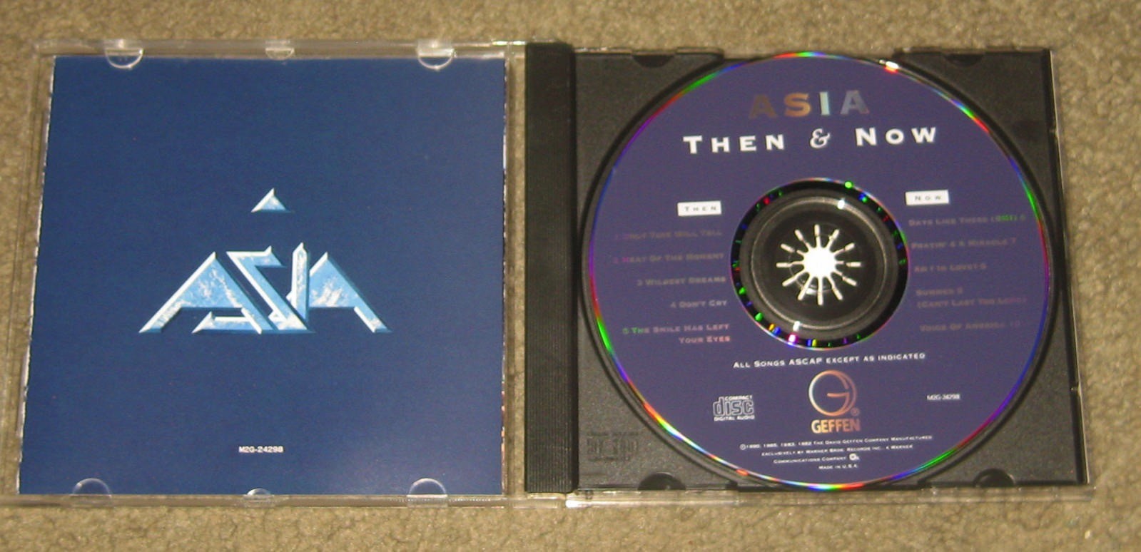 Asia - Then & Now (CD, 1990, Geffen Records)