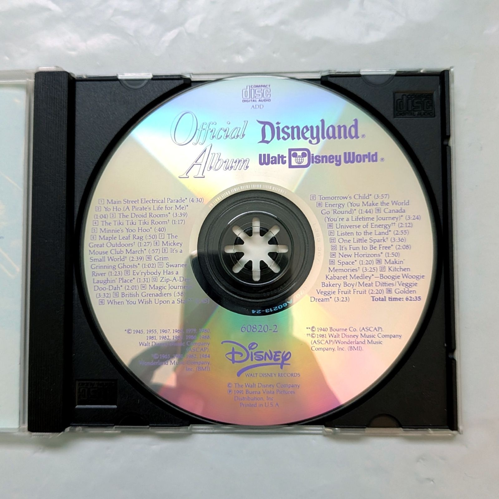 Official Album of Disneyland Walt Disney World CD Vintage Music 1991 Collectible