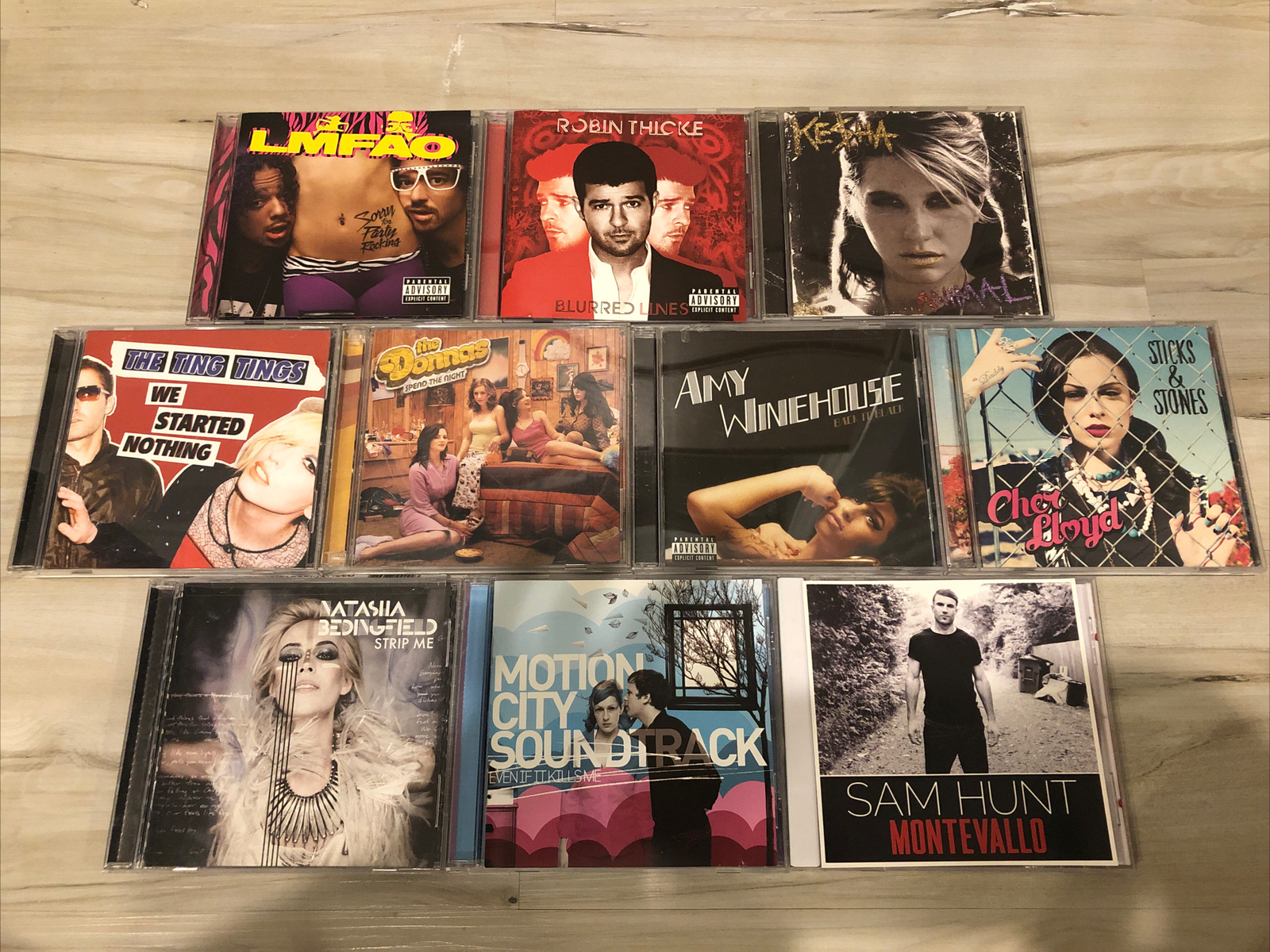 2000s Pop Rock Lot Of 10 Robin Thicke Kesha Sam Hunt Ting Tings Cher Lloyd CDs
