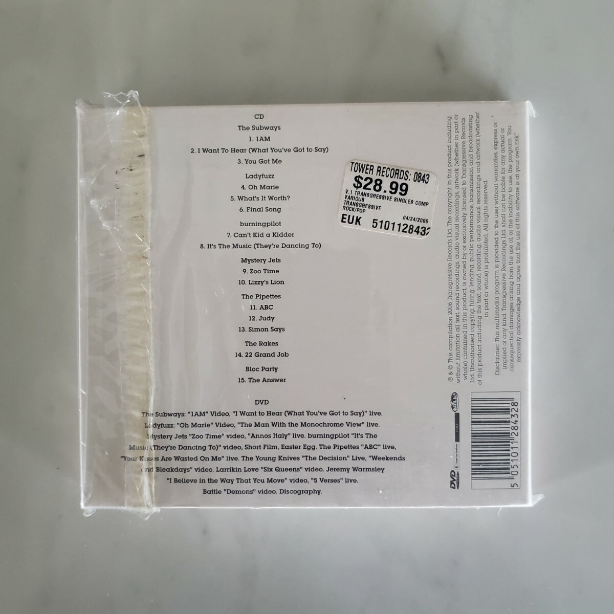 CD - Transgressive Records - Singles Collection Volume 1 CD + DVD - New/Sealed