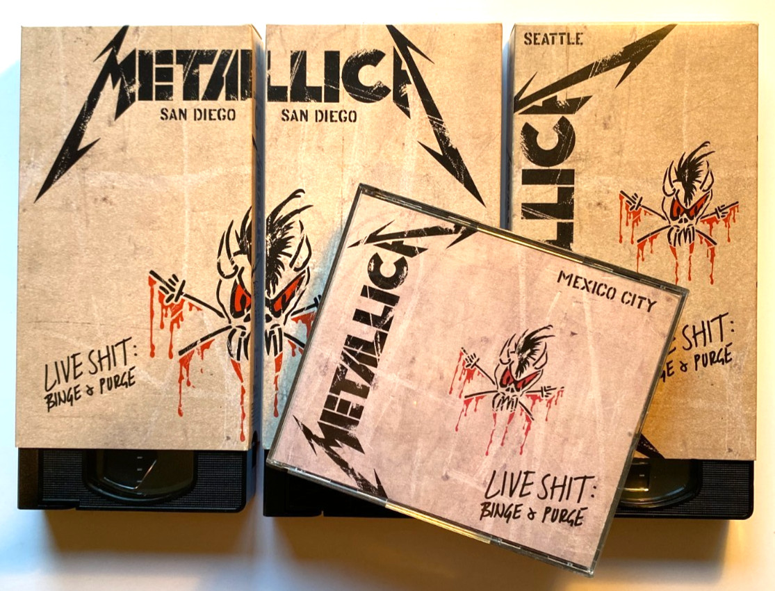 METALLICA 1993 Mexico City 3 CD LIVE SHIT & Purge 3 VHS SET San Diego / SEATTLE