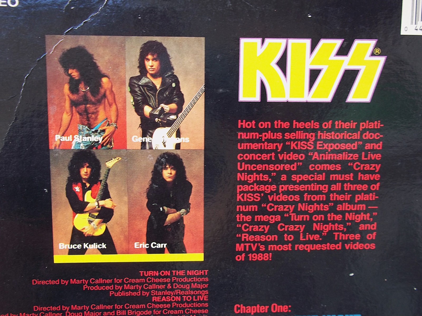 Vintage Kiss Crazy Nights Rare Video CD CDV Polygram 1988 Band Collection 8 Inch