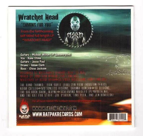 Wratchet Head – Coming For You (CD Single) + Rat Pak Records Sticker BRAND NEW