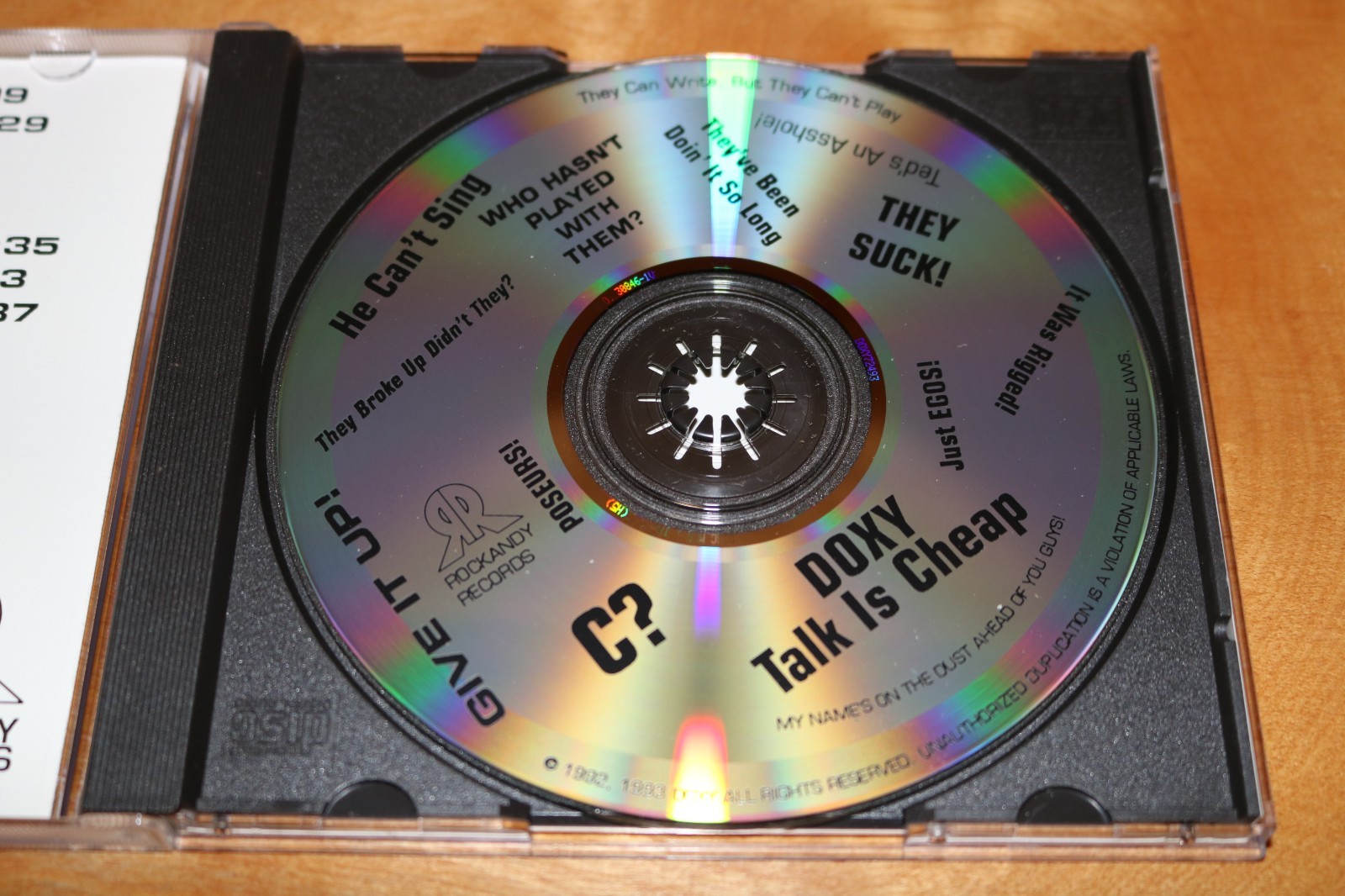DOXY Talk Is Cheap CD Glam HAIR METAL Vain SKID ROW Tesla BANG TANGO RARE 1993