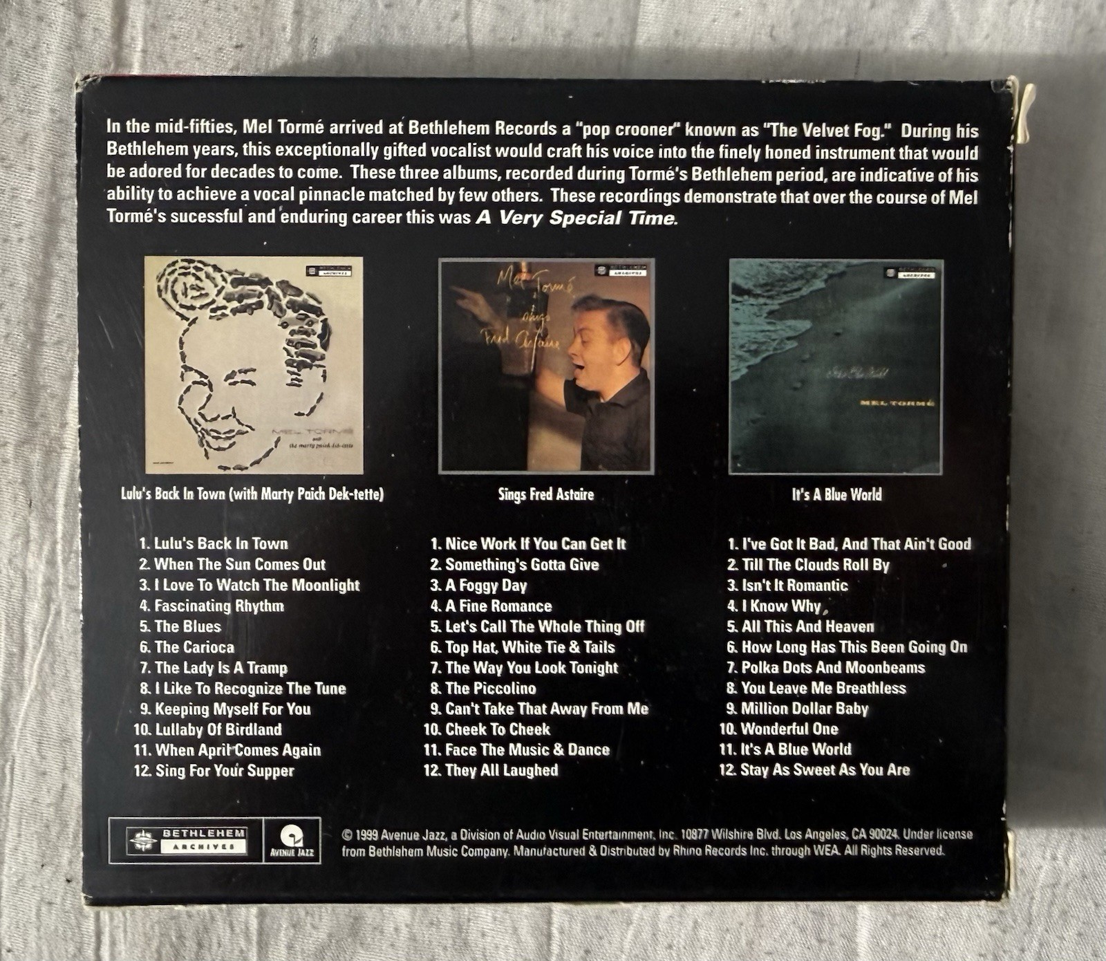 MEL TORME - Very Special Time - 3 CD - Boxed Set