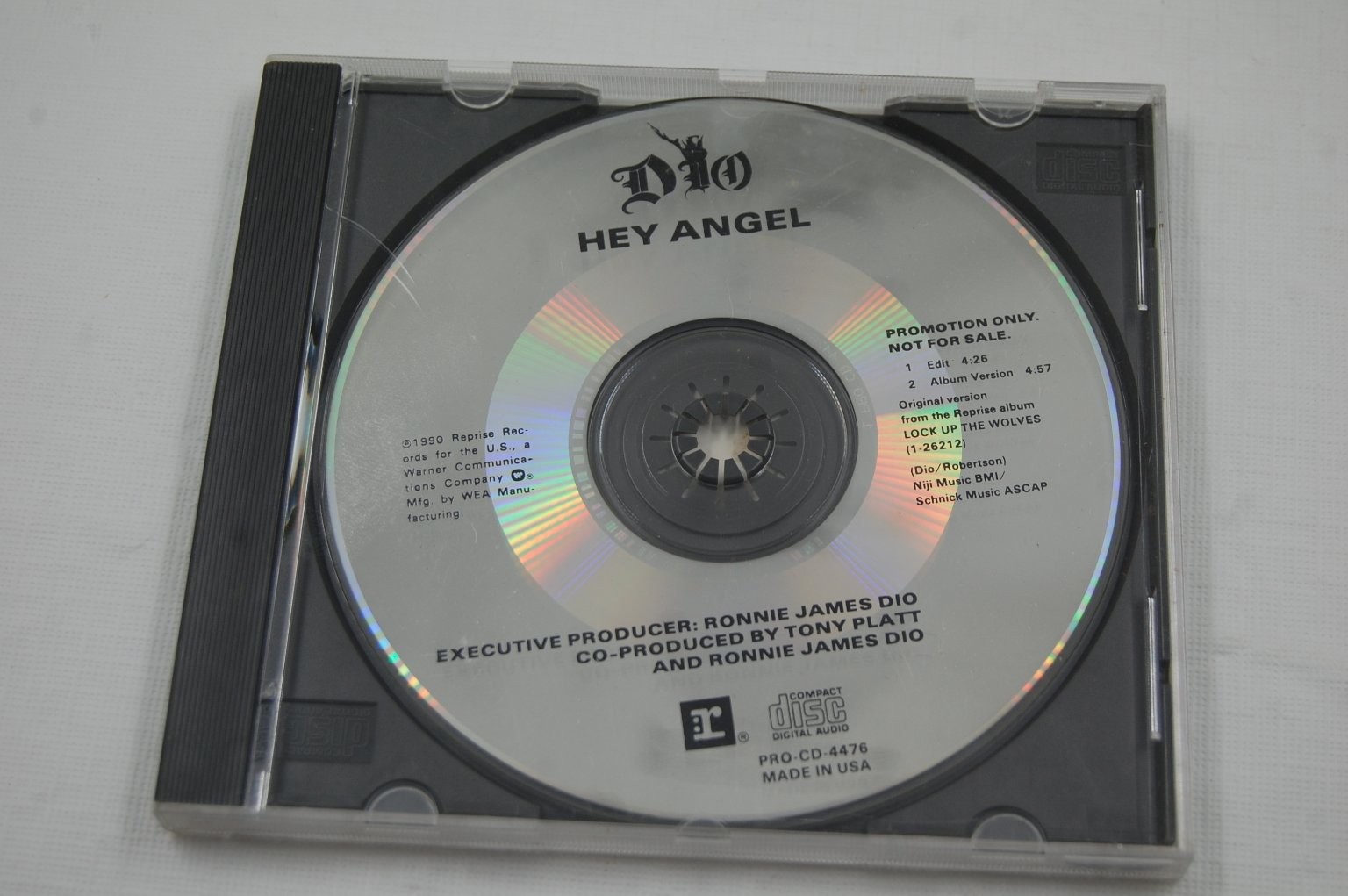 Dio – Hey Angel CD Single 1990 Promo Not For Sale Heavy Metal Reprise