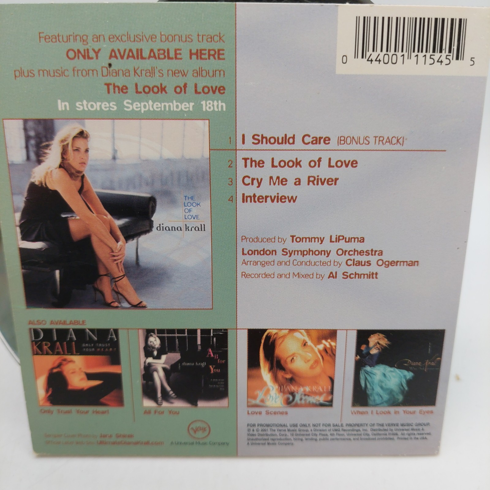 Diana Krall Borders Verve Promo Sampler Smooth Jazz 101.9