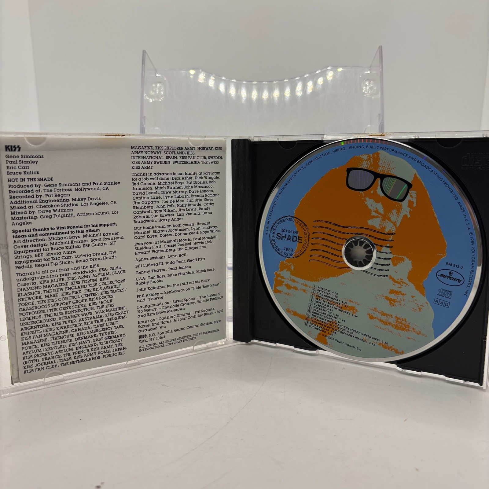 KISS Hot In The Shade CD 1989 Mercury 838 913-2 Gene Simmons Paul Stanley Rock