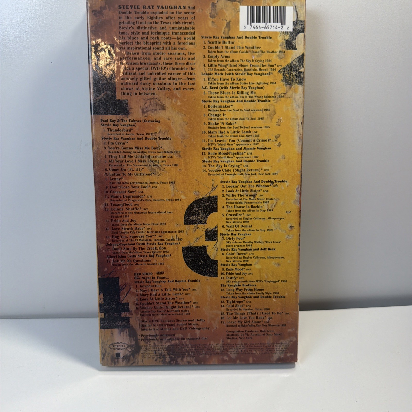 Stevie Ray Vaughan SRV 4-CD Box Set Compilation Epic 1997 Blues Rock