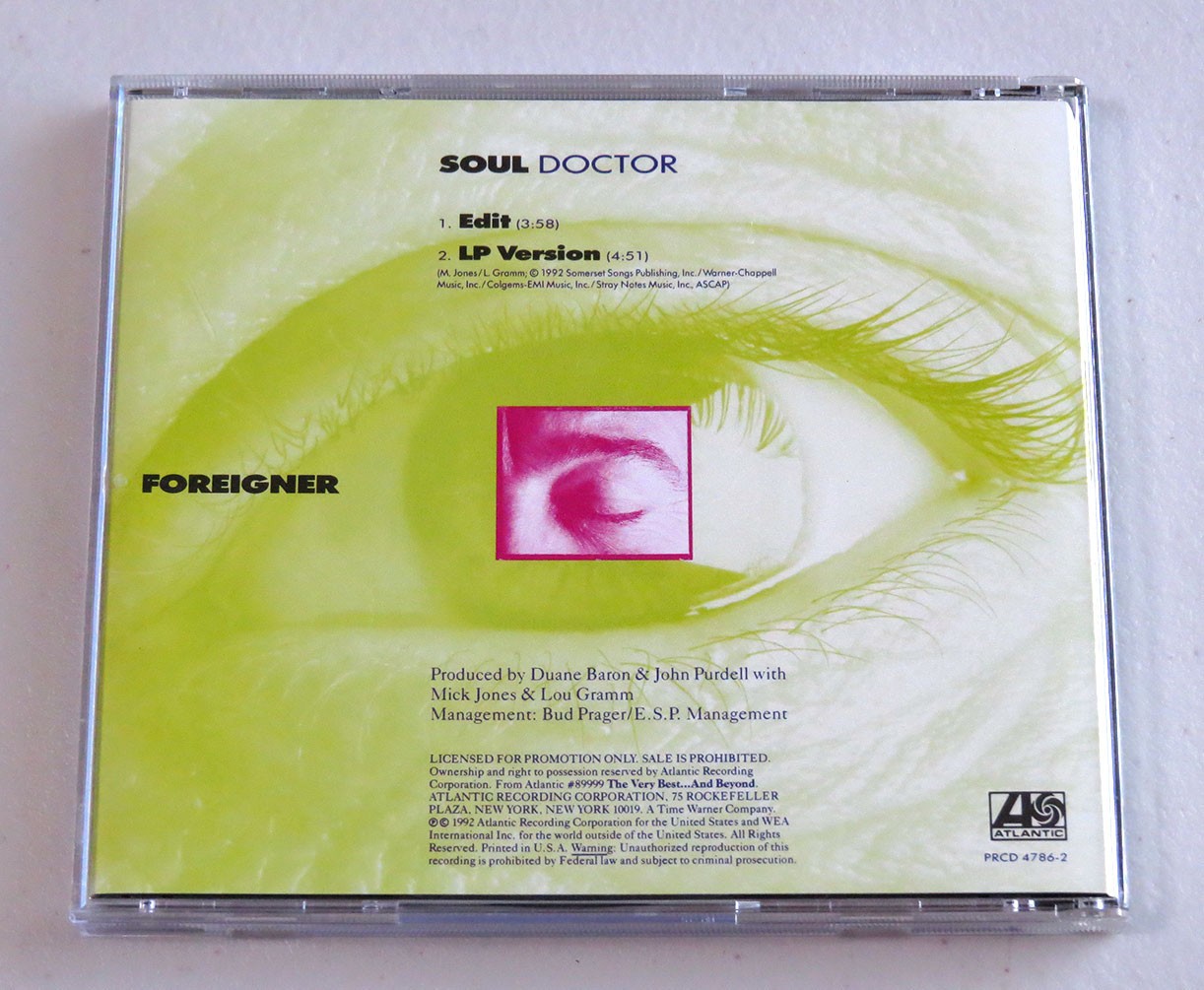 Foreigner SIGNED 1992 Soul Doctor Radio Promo CD by Mick Jones Lou Gramm