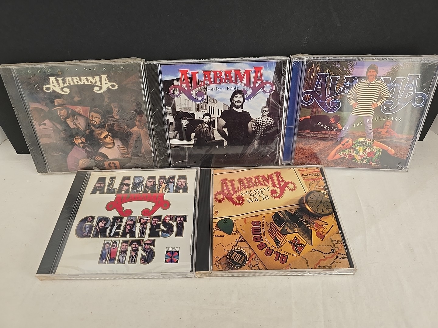 Lot 5 Alabama CD's Greatest Hits, Cheap Seats, American Pride, Dancing Blvd