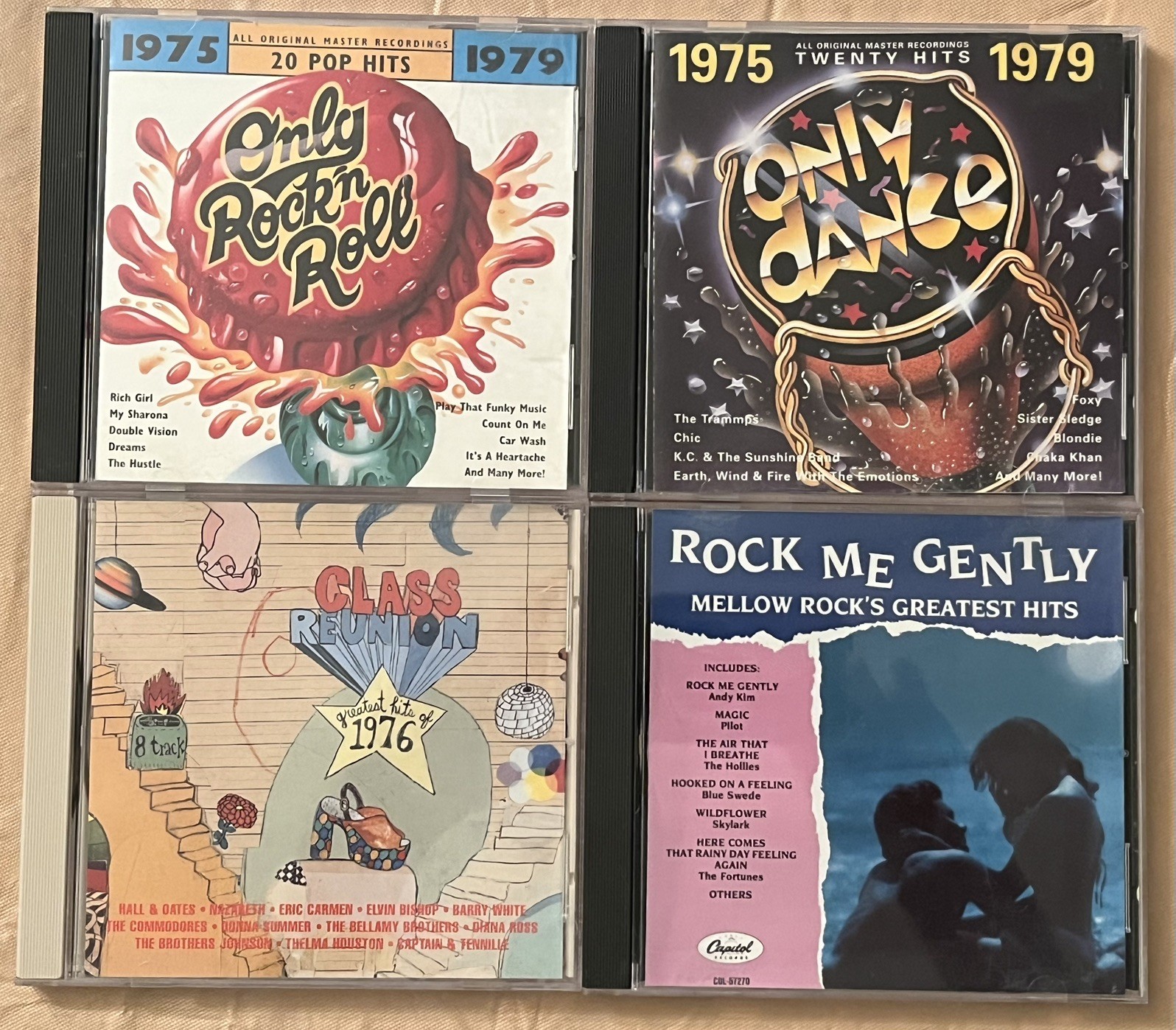 70s Classic Rock Soft Pop CD Lot Class Reunion 76 Rock Me Gently Only Rock 4