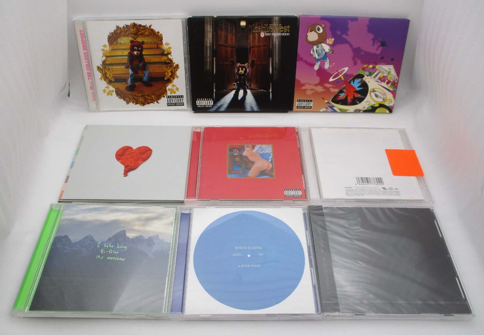 Kanye West 9CDs GRADUATION, JESUS IS KING, late registration, Yeezus, DONDA ...