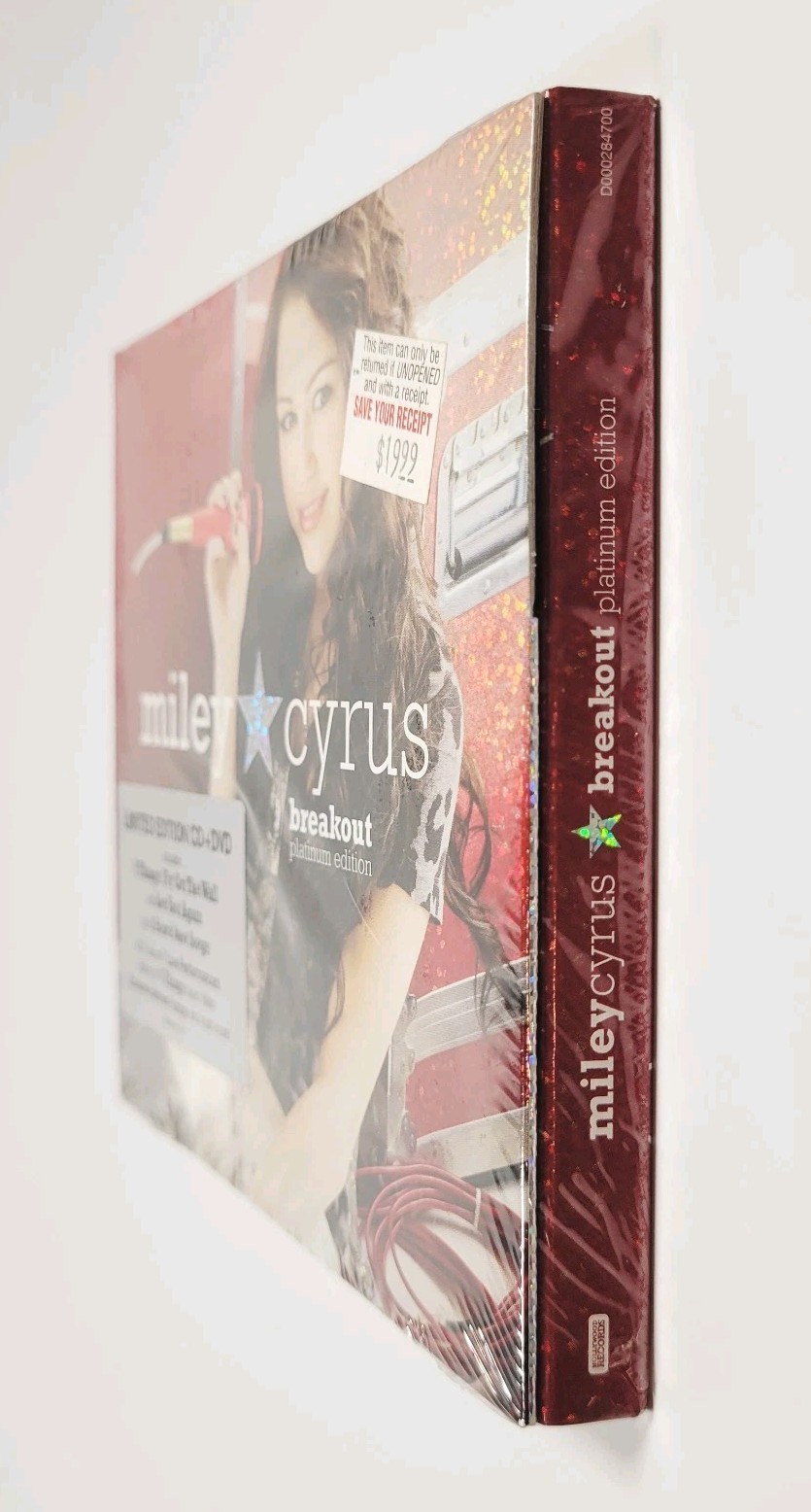 Miley Cyrus - Breakout (Platinum Edition) CD + DVD Limited Glitter Slipcase NEW